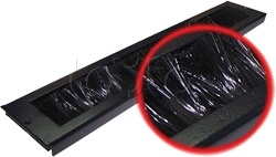 Ввод кабельный щеточный для напольных шкафов Business (черный) TWT TWT-CBB-BP
