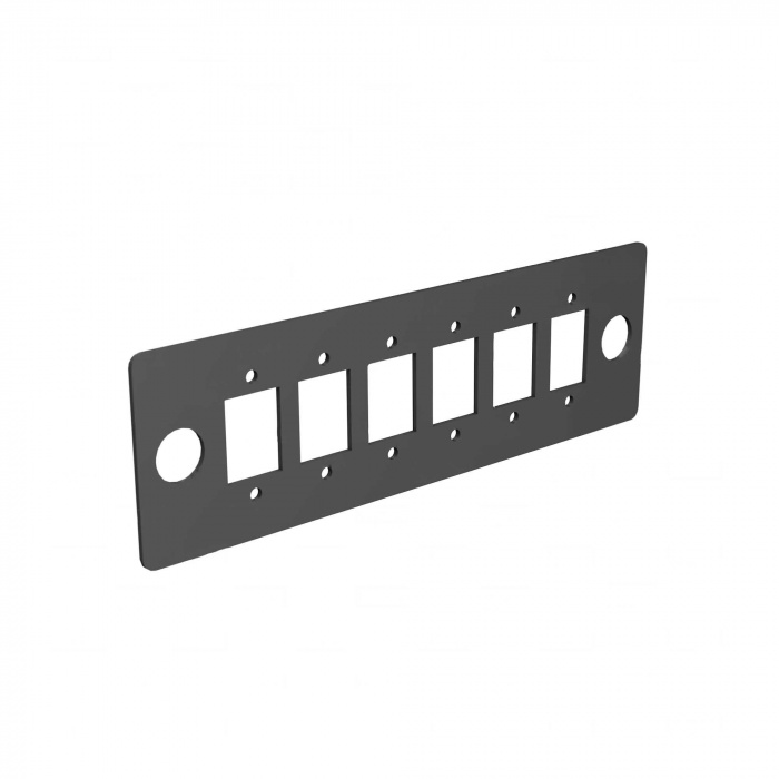 Сменная планка для оптических розеток 6 MPO/MTP Cabeus (FO-FP-6MPO-BK)