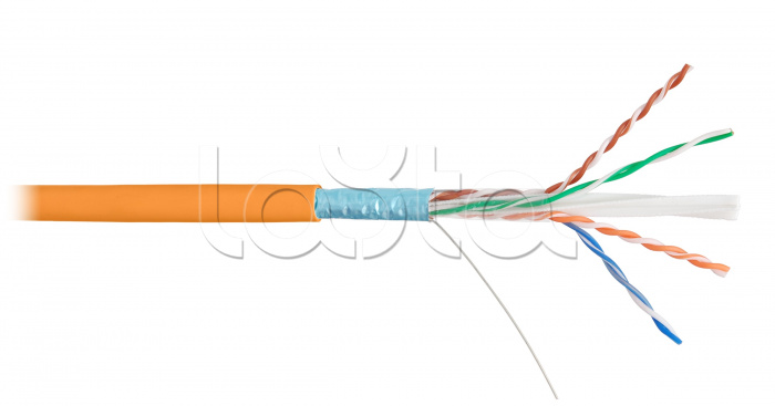 LAN F/UTP 4x2x23AWG кат.6 LSZH нг(А)-HFLTx (305 м) NIKOLAN (NKL 9240C-OR)