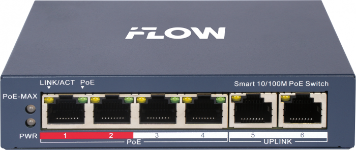 Коммутатор с PoE iFlow F-SW-EM206POE-VM