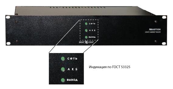 Источник вторичного электропитания резервированный Бастион СКАТ-1200У Rack