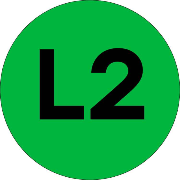 Наклейка &quot;L2&quot; d=20мм EKF PROxima (an-2-15-1)