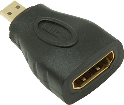 Переходник MicroHDMI-HDMI, v2.0, черный (10 шт/уп) NETLAN EC-HD20CB-AD-BK-10