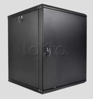 Шкаф телекомм. настенный разборный ЭКОНОМ 15U (600 × 650) дверь металл, цвет черный ЦМО ШРН-Э-15.650.1-9005