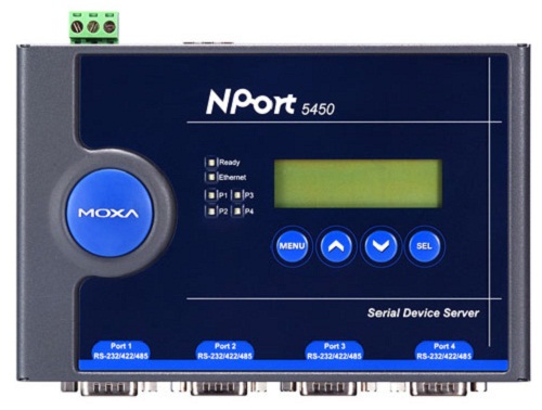 Сервер 4-портовый RS-232/422/485 в Ethernet Moxa NPort 5450