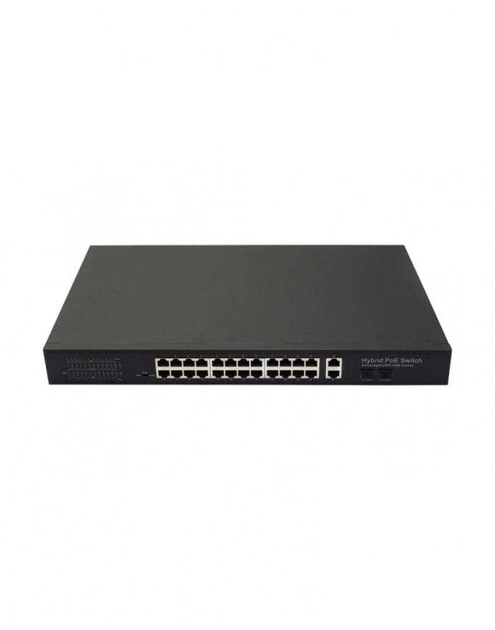 PoE коммутатор Fast Ethernet на 24 x RJ45 портов + 2 x GE Combo uplink порта NST NS-SW-24F2G-P