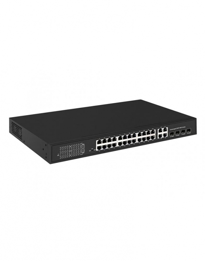 PoE коммутатор Fast Ethernet на 24 x RJ45 портов + 4 x GE Combo uplink порта NST NS-SW-24F4G-P