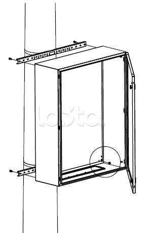 Комплект крепления шкафов CE/RAM box к столбу DKC R5FB600