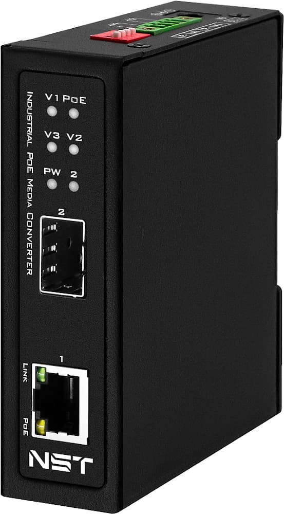 Промышленный Ultra PoE медиаконвертер NST NS-MC-1G1GX-P/I