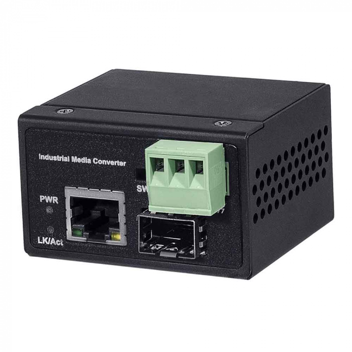 Промышленный компактный Ultra PoE медиаконвертер NST NS-MC-1G1GX-P/IS