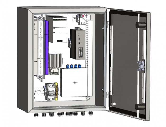 Узел коммутации всепогодный SpaceCam SC-Box-8GP-240-2G-UPS (A)