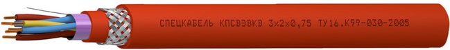 Кабель симметричный для систем сигнализации и управления, одиночной прокладки, бронированный КПСВЭВКВ 4x2x1,0 Спецкабель