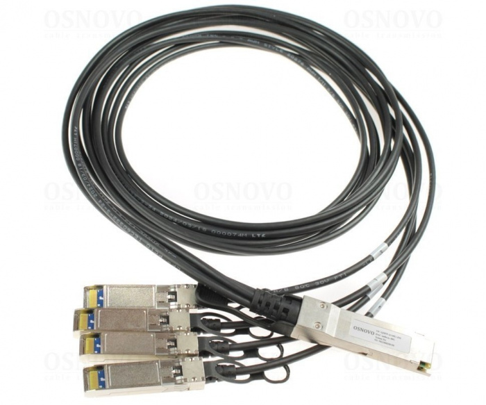 Объединительный DAC кабель OSNOVO OC-QSFP-4x10G-2M