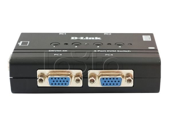 4-портовый KVM-переключатель с портами VGA и PS/2 D-Link DL-DKVM-4K/B3A