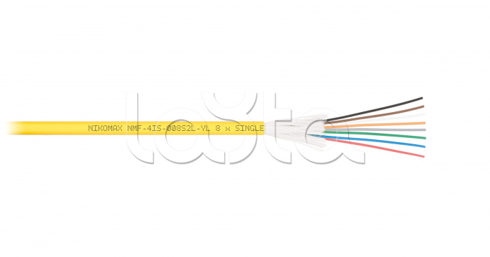Кабель волоконно-оптический, 2 волокна NIKOMAX (NMF-4IS-002S2L-YL)