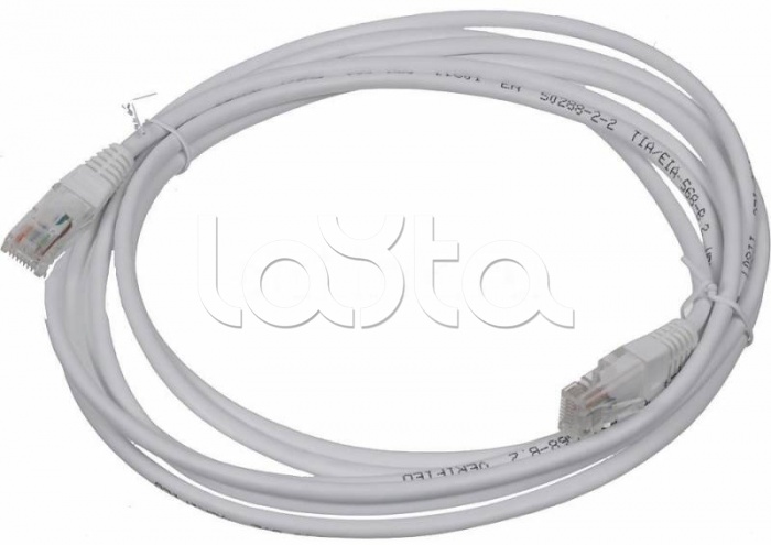 Патч-корд RJ45 TWT UTP кат.5e, с заливными колпачками, 1 м, серый TWT TWT-45-45-1.0-GY